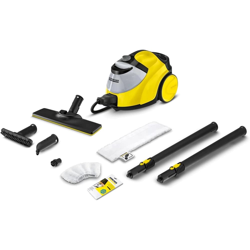 مكنسة البخار كارتشر SC 5 EasyFix مع مكواة ضغط – 2200 واط، خزان 2 لتر، وظيفة VapoHydro لتنظيف عميق وكي أسرع